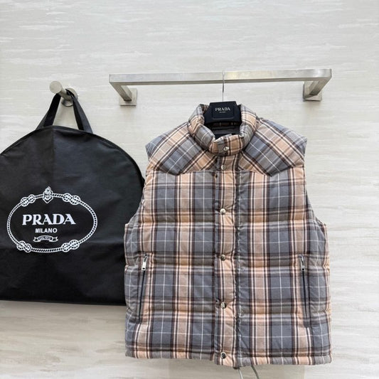 Prada flannel down vest