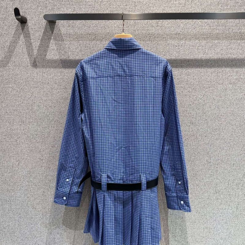 Miu Miu checkered shirt dress.