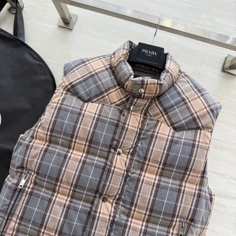 Prada flannel down vest