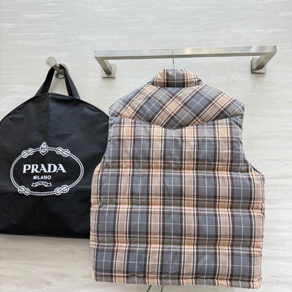Prada flannel down vest