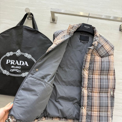 Prada flannel down vest