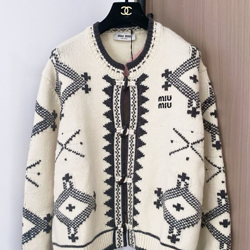 Miu Miu knit geometric cardigan