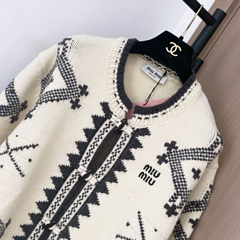 Miu Miu knit geometric cardigan