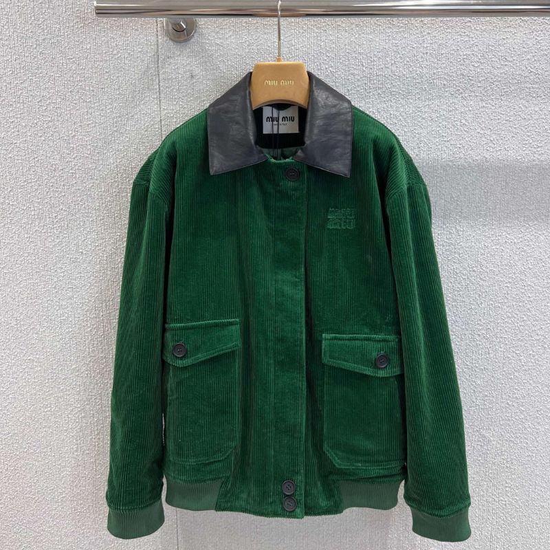 Miu Miu corduroy bomber jacket