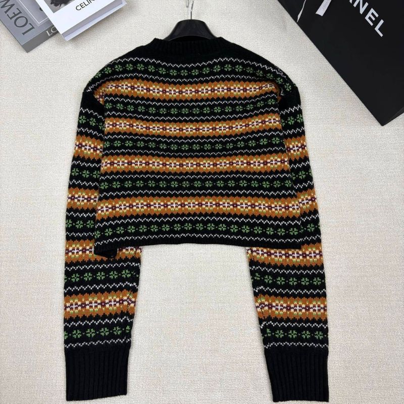 Miu Miu patterned knit sweater.