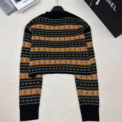 Miu Miu patterned knit sweater.