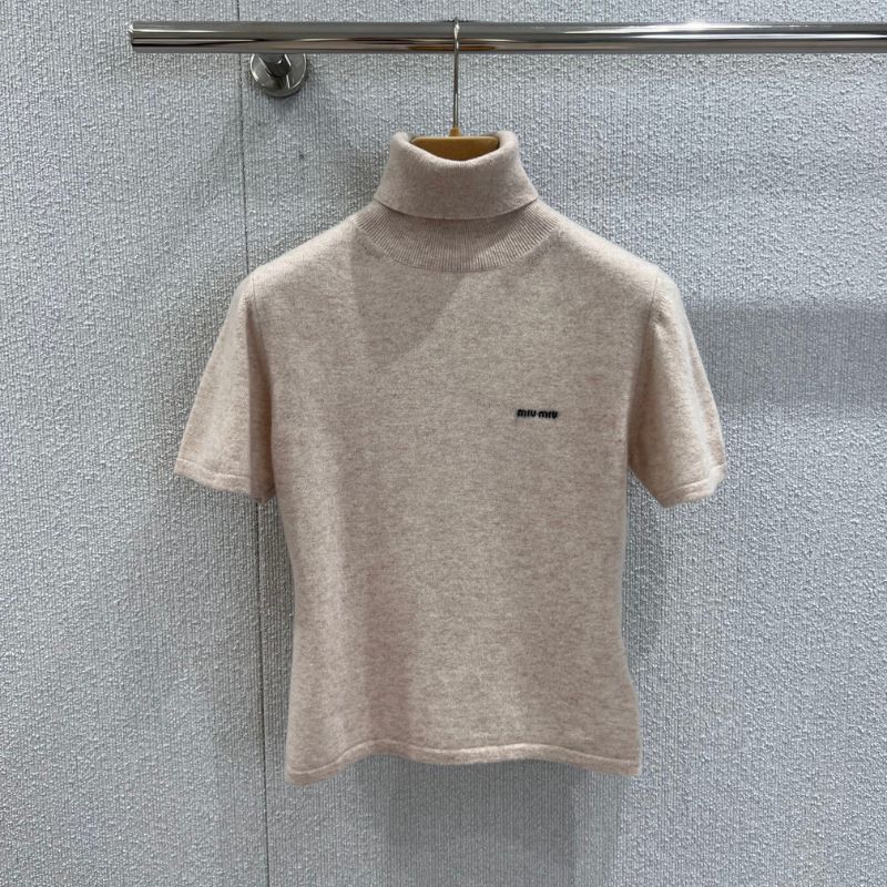 Miu Miu short-sleeved turtleneck sweater