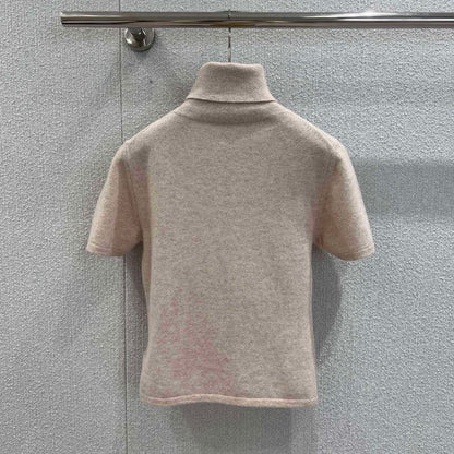 Miu Miu short-sleeved turtleneck sweater