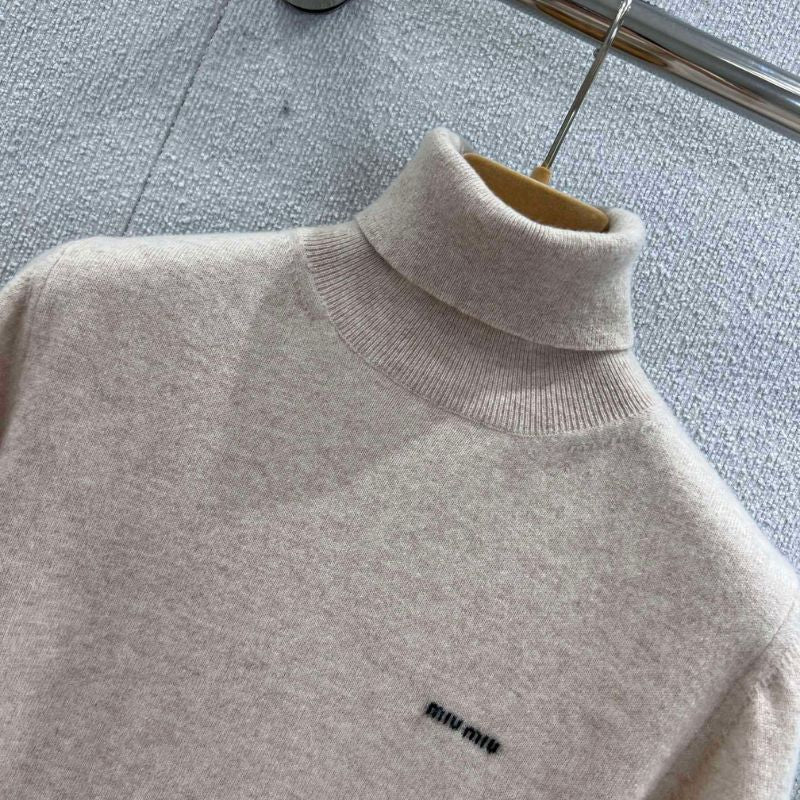 Miu Miu short-sleeved turtleneck sweater