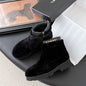 Chanel Black Shearling Ankle Boot