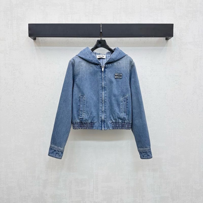 Miu Miu denim hooded jacket.
