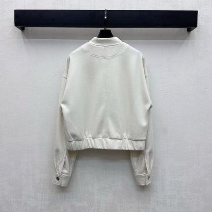 Miu Miu Logo Cropped Bomber Jacket