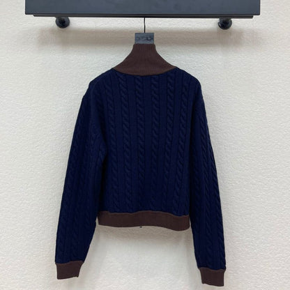 Miu Miu cable-knit zip-up sweater