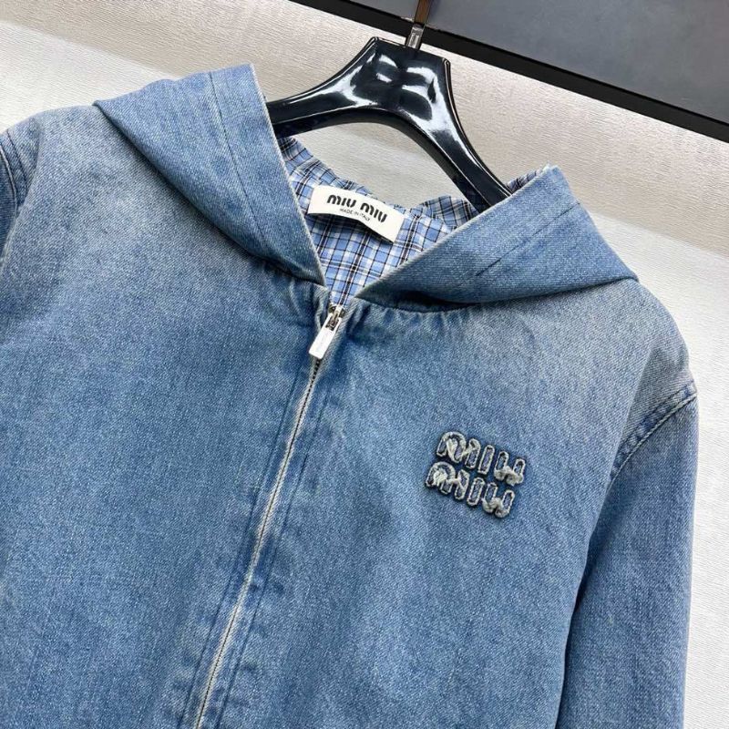 Miu Miu denim hooded jacket.