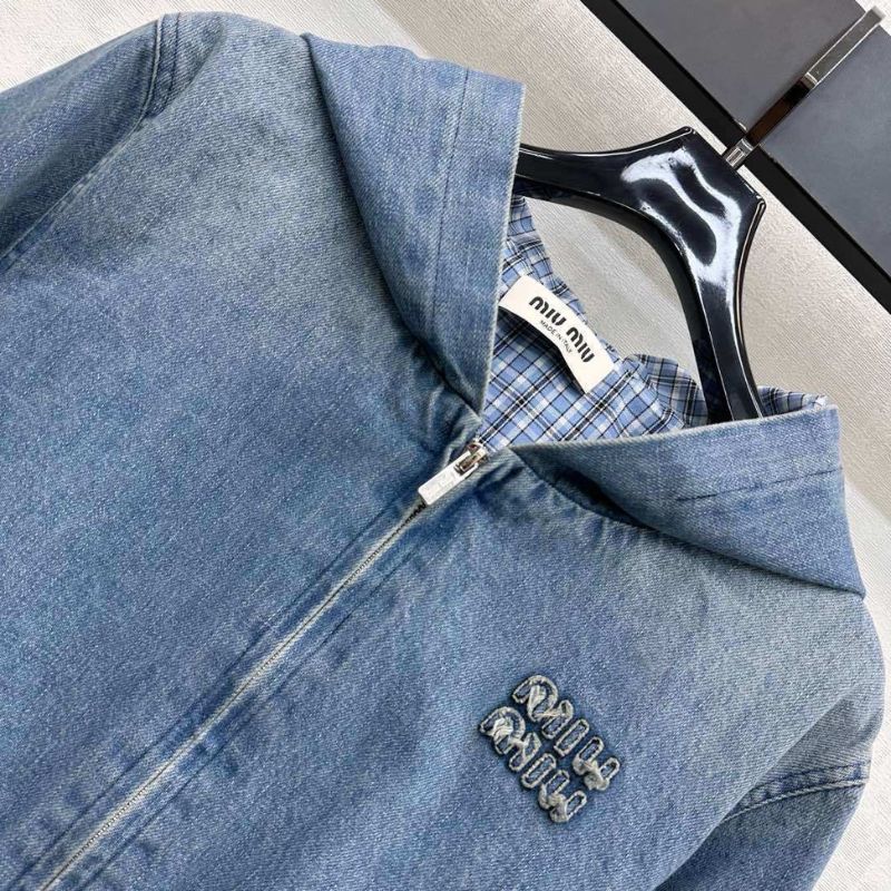 Miu Miu denim hooded jacket.