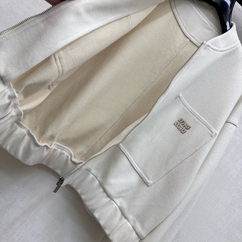 Miu Miu Logo Cropped Bomber Jacket