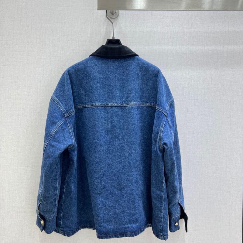 Miu Miu denim jacket with a corduroy collar