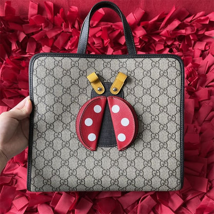 Gucci Children's GG Supreme Ladybug tote bag