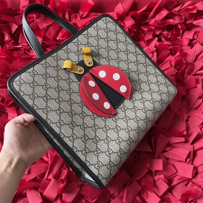Gucci Children's GG Supreme Ladybug tote bag