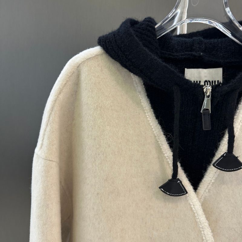 Miu Miu felted wool-blend cardigan jacket