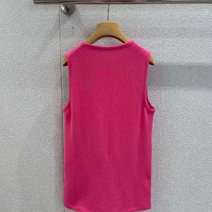 Miu Miu Logo-Embroidered Sleeveless Sweater