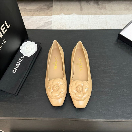 Chanel Camellia ballet flats