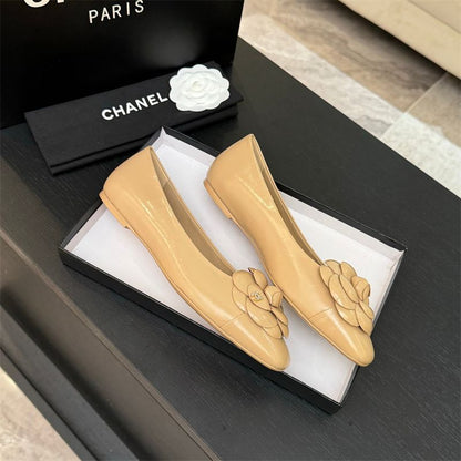 Chanel Camellia ballet flats