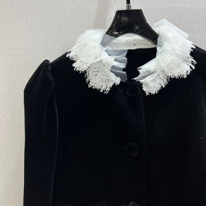 Miu Miu black velvet two-piece set