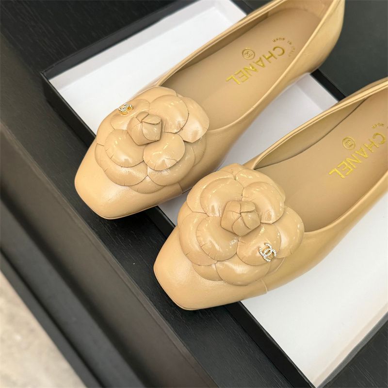 Chanel Camellia ballet flats