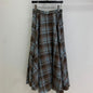 Miu Miu angelus Volumetuck Plaid Flared Skirt