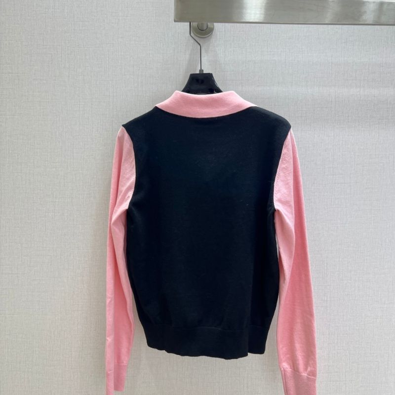 Miu Miu layered knit sweater.