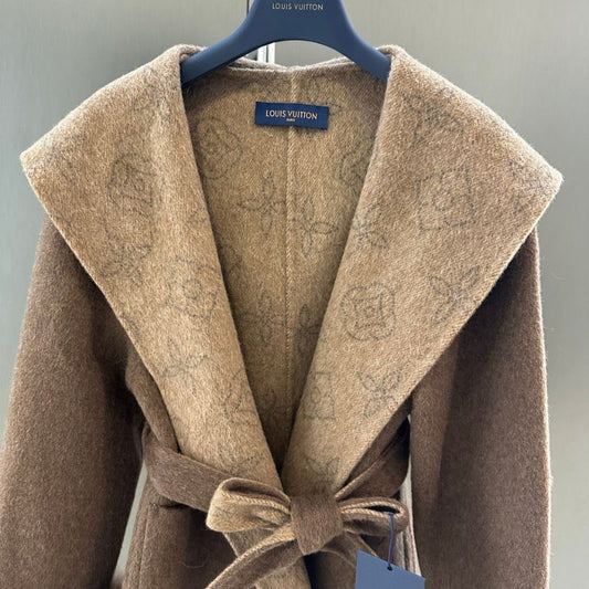 Louis Vuitton Hooded Wrap Coat