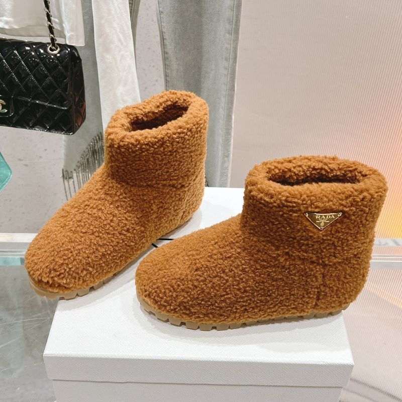 Prada Synthetic Wool Snow Boots