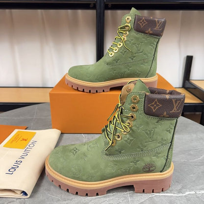 LV x Timberland Monogram-Embossed Ankle Boots