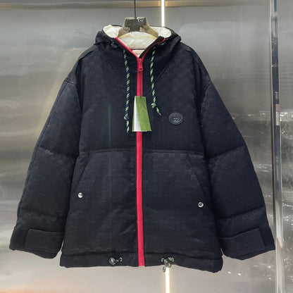 Gucci GG Cotton Canvas Black Puffer Jacket