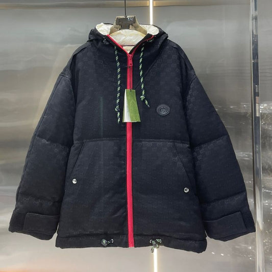 Gucci GG Cotton Canvas Black Puffer Jacket