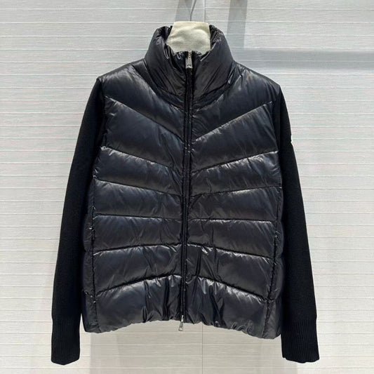 Funnel Neck Brand Patch Shell Down Jacket