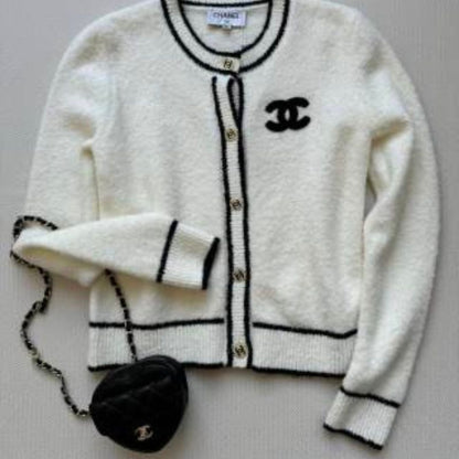 Winter Round Neck Long Sleeve Cardigan