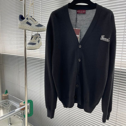 Gucci Logo Embroidered Cardigan