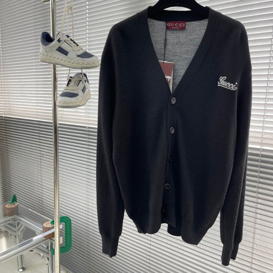 Gucci Logo Embroidered Cardigan