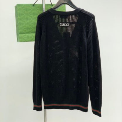 Gucci Wool Cashmere Rib Knit Sweatshirt