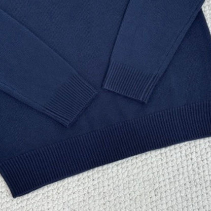 Gucci Intarsia Blue Wool Sweatshirt