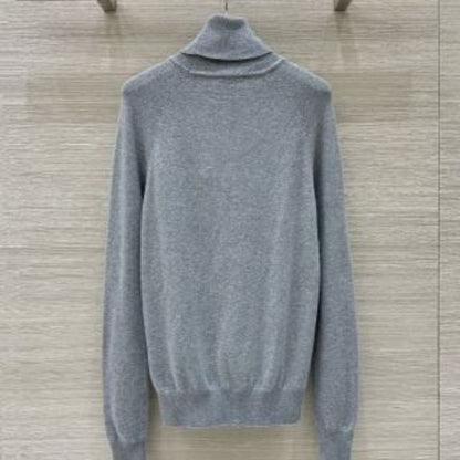 YSL Minimalist Brooch Cashmere Sweatshirt