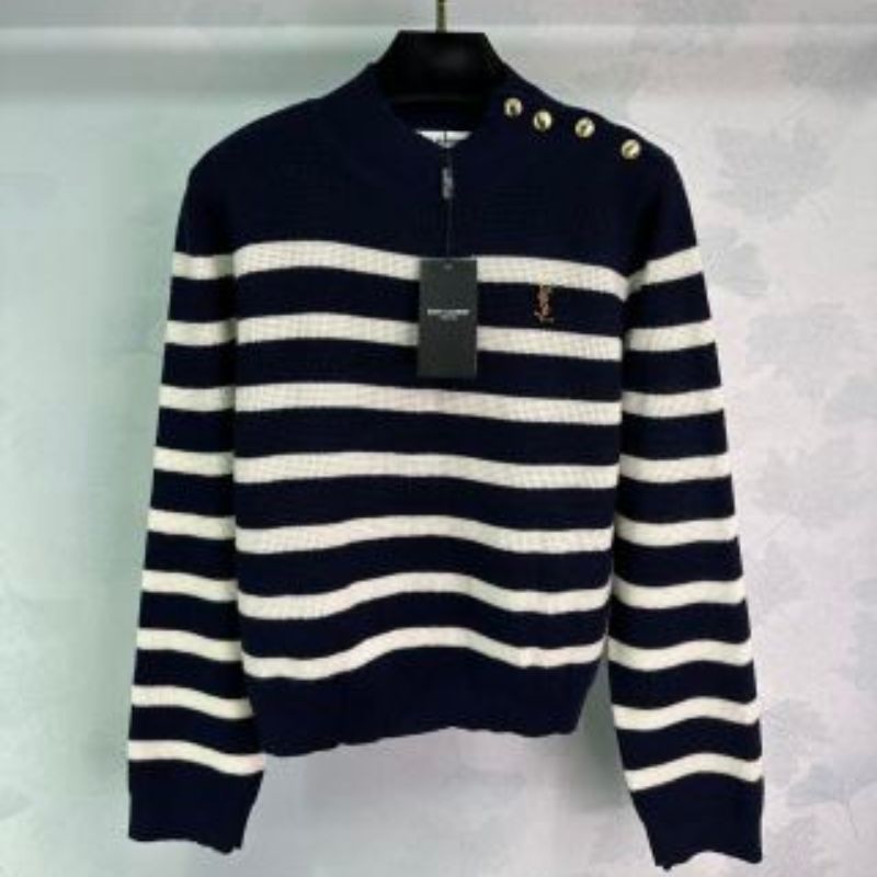 Saint Laurent Striped Wool Sweatshirt