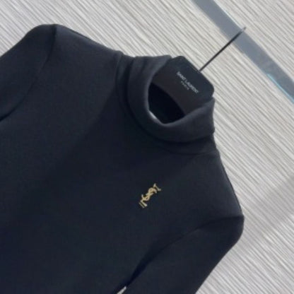 Saint Laurent High Collar Base Sweatshirt