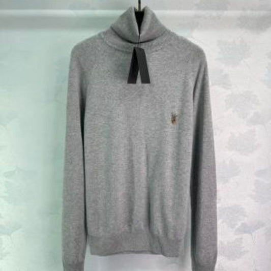 YSL High-Neck Lazy Wool Sweatshirt