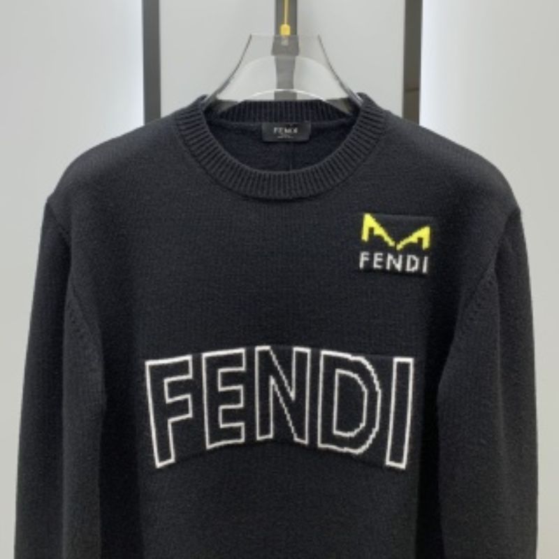 Fendi 24SS Letter Eyes Color Matching Pattern Sweatshirt