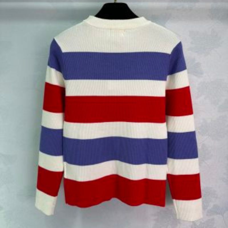 Celine New Striped Round Neck Sweatshirt