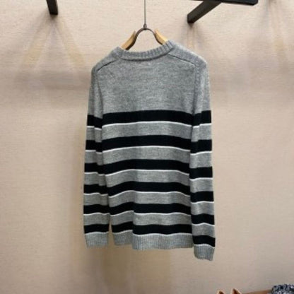 Celine Arc de Triomphe Striped Wool Sweatshirt