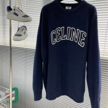 Celine's Iconic Letter Logo Embroidery Sweatshirt